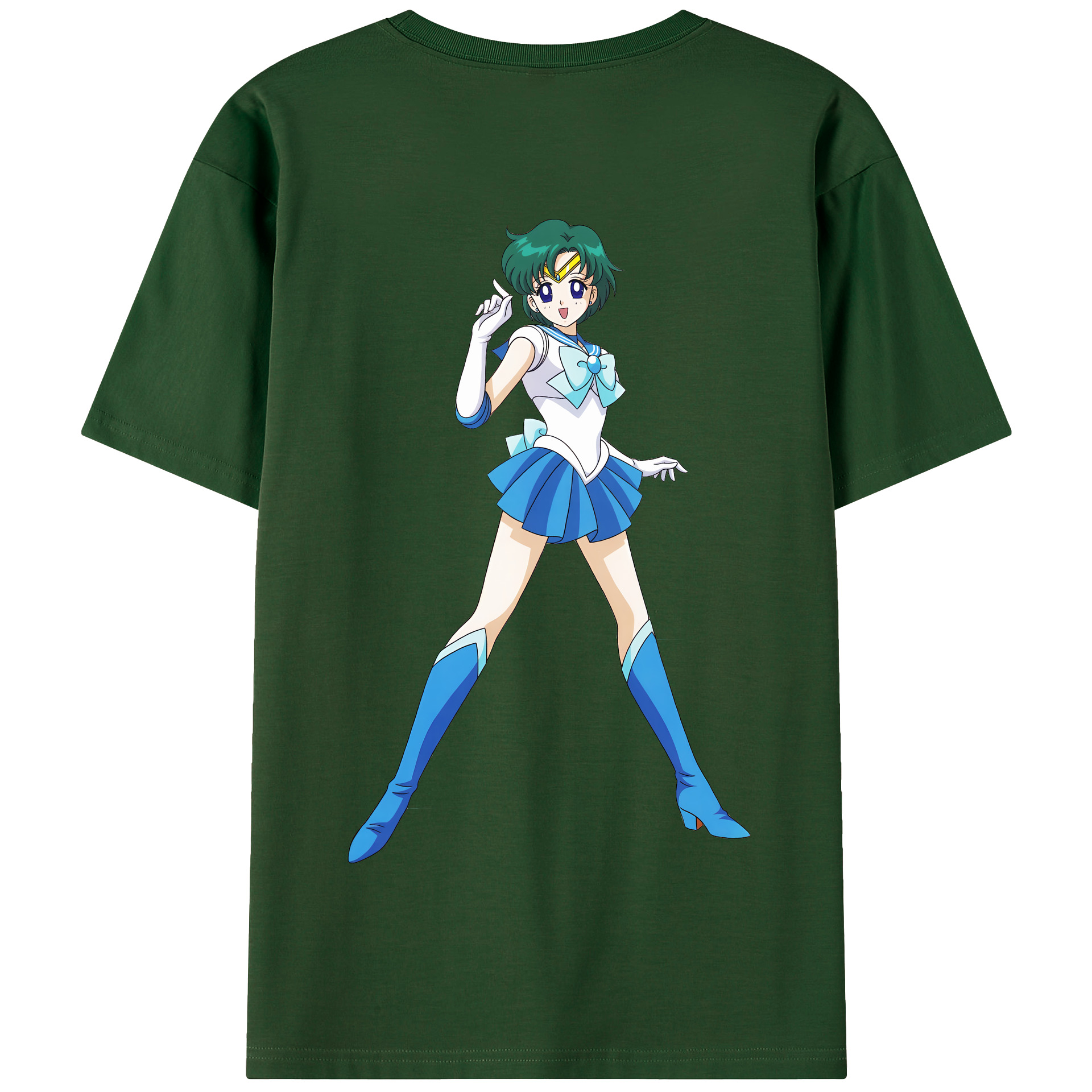 （画像用） 美少女戦士セーラームーン 海王 みちる（かいおう みちる） Sailor Moon Kaiou Michiru 綿100％半袖Tシャツ（背面プリント）
